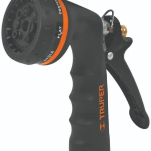 Locsoló pisztoly,8 funkciós,rozsdam. acéldupla műa. markolat,sárgaréz belsővel