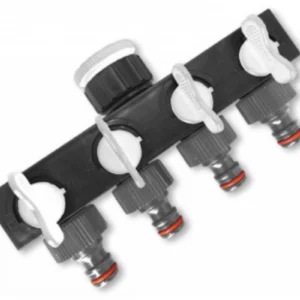 WHITE LINE elosztó 4 elzáróval, 3/4″