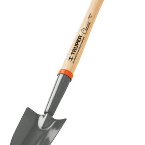 Kis lapát 38 cm, lakk. kőrisfa nyéllel, bőr akasztóval