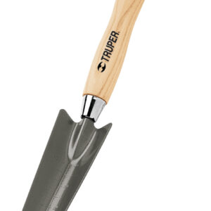 Keskeny ültető lapát 18 cm, lakk. keményfa nyéllel