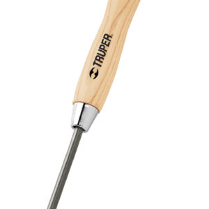 Gyomkiszúró 18 cm, lakk. keményfa nyéllel, bőr akasztóval