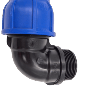 Gyk. Könyök 40xK6/4″ KÉK IDOM 16 bar