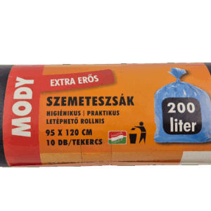 Szemetes zsák, 200 l, 10 db/csomag